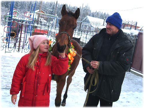 1 декабря 2007 года подарок дочери на день рождения жеребенка по кличке Дух